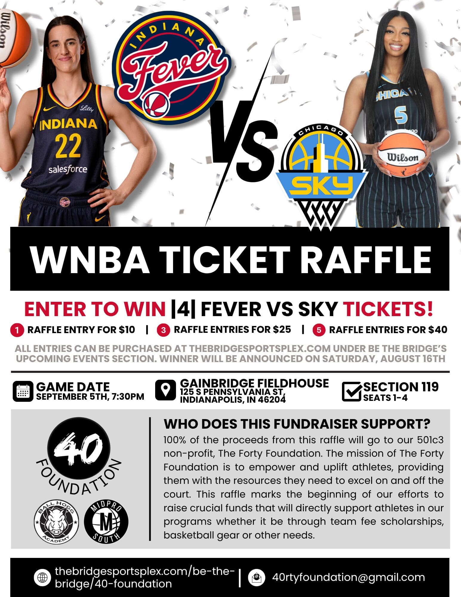 WNBA Raffle The Bridge Sportsplex WNBA Raffle